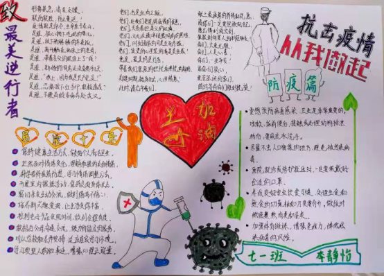 D:/秦力工作/主题教育活动/2021-2022/2021-2022-1/抗击疫情学生作品/师大二附   七年级优秀手抄报（112份）/七1班优秀手抄报（27份）/七1班  李静怡.jpg